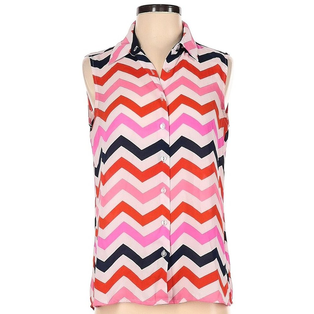 New Directions Women White Sleeveless Blouse S